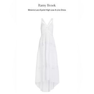 Ramy Brook Melanie Lace Eyelet High-Low A-Line Dress